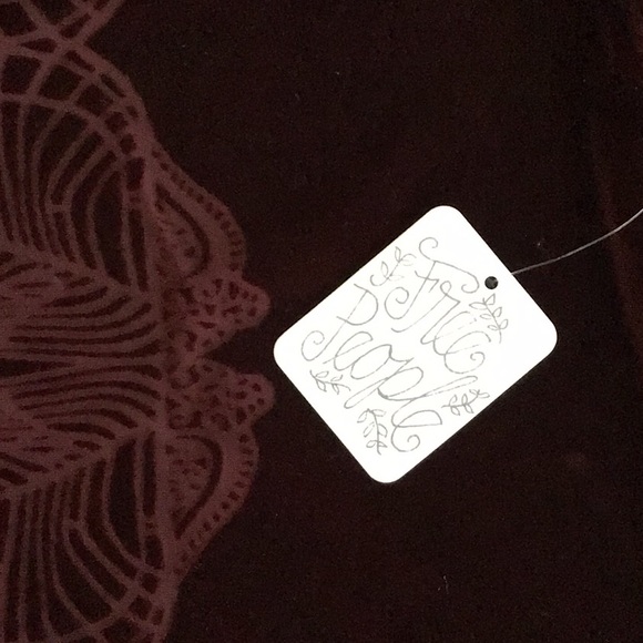 NWT FREE PEOPLE VELVET BURGUNDY  TOP - Picture 7 of 9